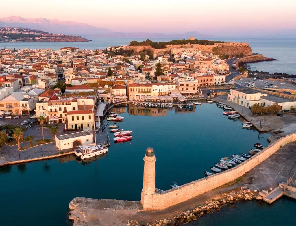 Rethymno Rethymno sunset, best time ti propose in Crete